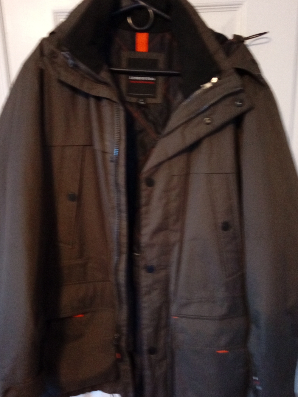 London Fog Men's Dark Brown Hooded Field Jacket